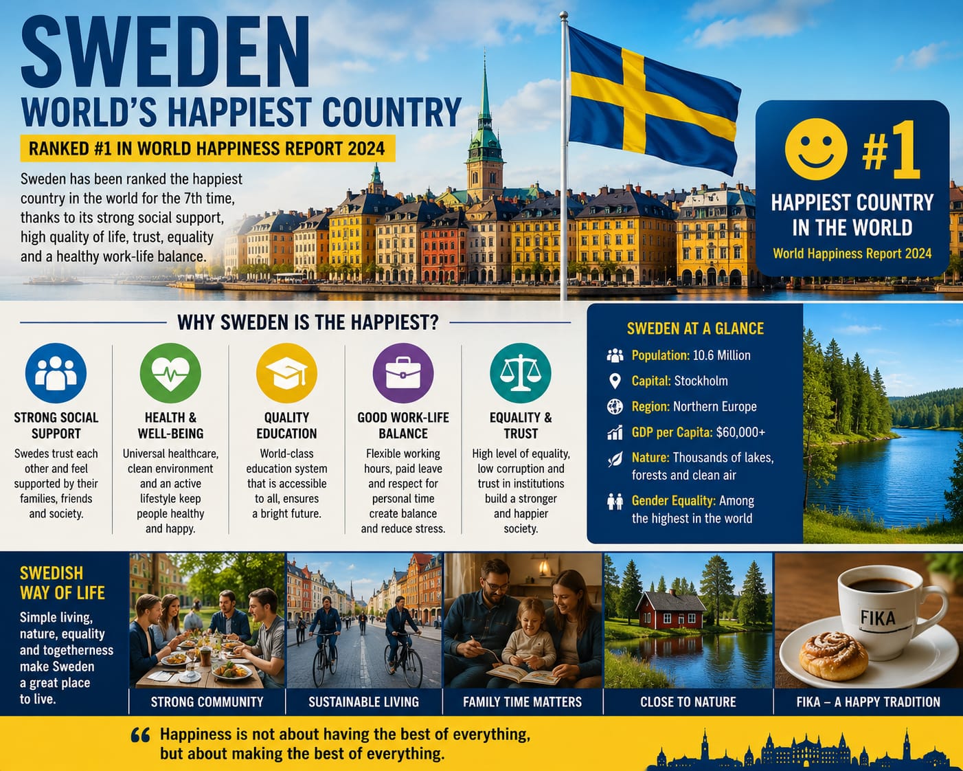 Sweden: One of the Happiest Countries in the World